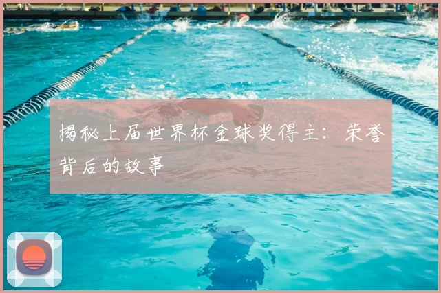 揭秘上届世界杯金球奖得主：荣誉背后的故事