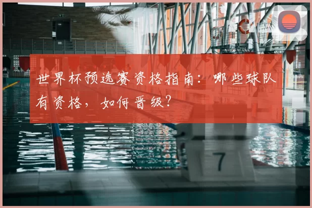世界杯预选赛资格指南：哪些球队有资格，如何晋级？